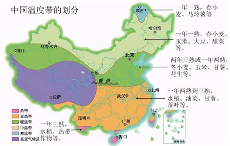 中国温度带分布图及作物熟制（我国各温度带的作物熟制） – 碳资讯