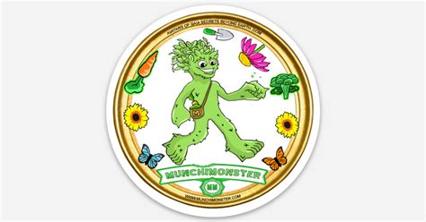 Munchimonster Veggie Run - Stickers Round by MUNCHIMONSTER | Round ...