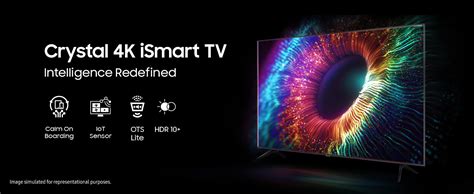 Samsung 138 cm (55 inches) Crystal iSmart 4K Ultra HD Smart LED TV ...