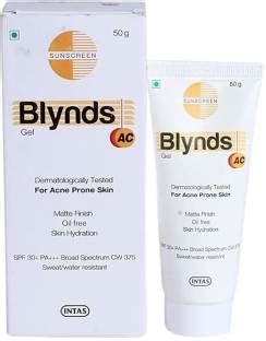 Blynds Sunscreen - SPF 30 PA+++ AC Sunscreen Gel | For Acne Prone Skin ...