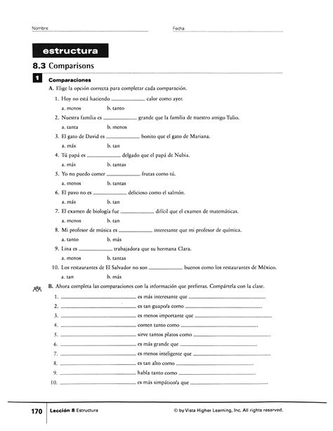 Live Worksheets Answer Key Spanish - Printable And Enjoyable Learning