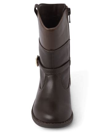 Girls Tall Faux Leather Riding Boots - BROWN | Gymboree