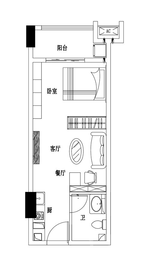 40平米简约单身公寓装修 小户型装修设计-家装效果图_装一网装修效果图