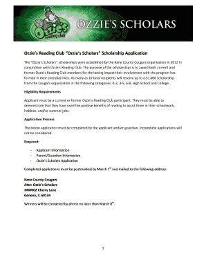 Fillable Online ozzie's reading club Fax Email Print - pdfFiller