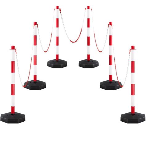 Buy 6 Pack Traffic Delineator Post Cones with Fillable Base,Safety ...