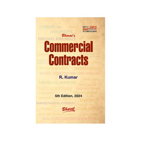 Bharat Commercial Contracts [With FREE Download] By R. Kumar Edition ...