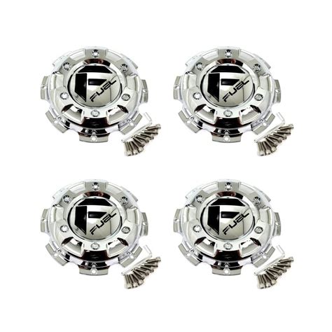 Buy 4 Fuel Off-Roads Chrome Center Caps Dually 8L D673 D675 DE09 DE19 ...