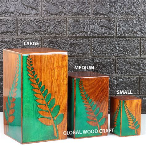 Buy Wooden Urn , Handcrafted Epoxy Resin Presonolised Urn for Man and ...