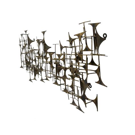 20th Century American Abstract Gilded Metal Wall Sculpture by Marc ...