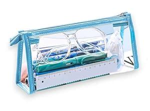 GLUN® Transparent Stationary Pouch with Zipper Closing for Girls & Boys ...