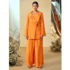 Coral Crepe Jumpsuit