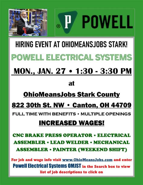 North Canton’s Powell Electrical Systems will hold a hiring event at ...