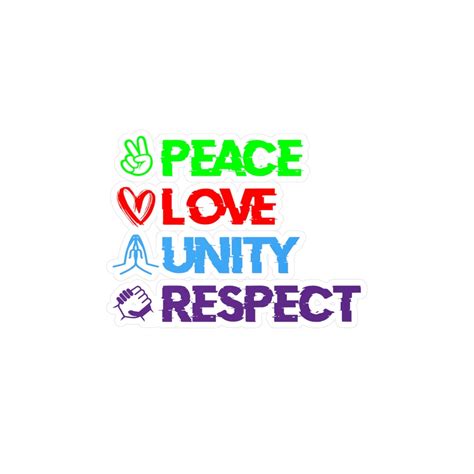 Peace Love Unity Respect (PLUR) Sticker - Kiss-cut Vinyl Decals - Etsy