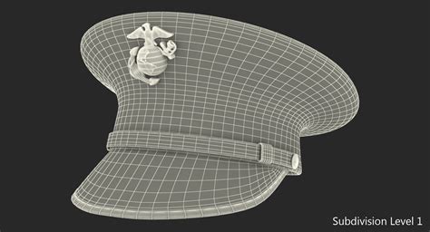 3D USMC US Marine Officer Hat | 3D Molier International
