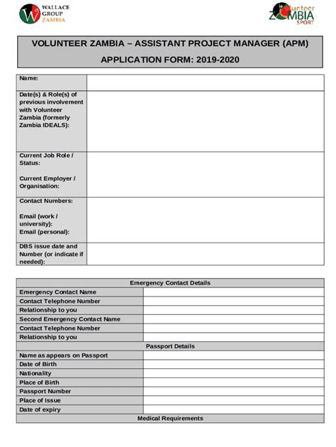 Image result for APM Application Project Experience Template