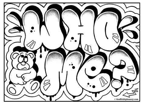 Graffiti Coloring Pages For Teenagers