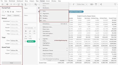 Image result for Column Formatting Tableau Tutorials Point