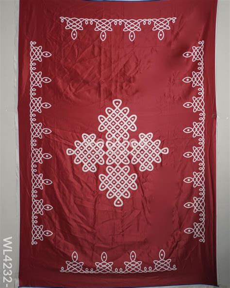 Pooja Back Drops - Red Kolam Design - WL4232-2 – Wedtree