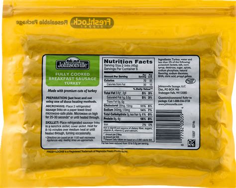 Johnsonville Sausage Nutrition | Besto Blog