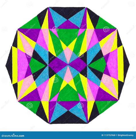 Regular ten sided polygon stock photo. Image of yellow - 113752968