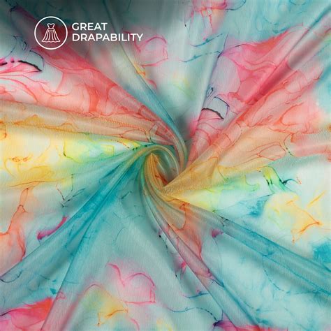 Best Tye And Dye Digital Print Organza Satin Fabric – Fabcurate