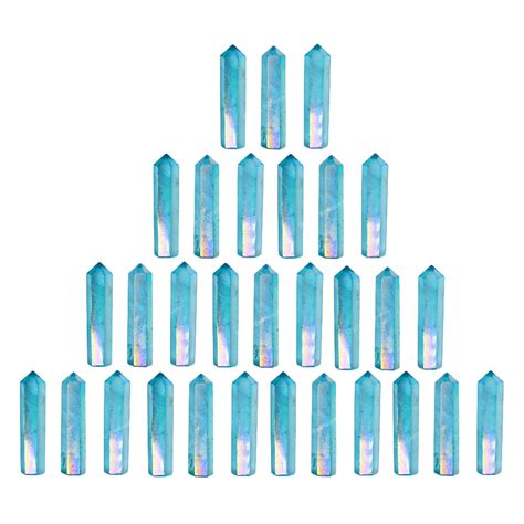 Aqua Aura Quartz Pencil Points - Premium Crystal Pencil Points
