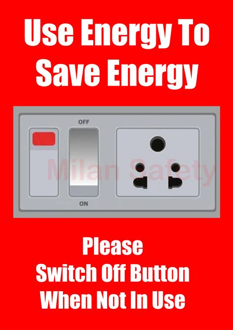 Switch off button signage – Milansafety