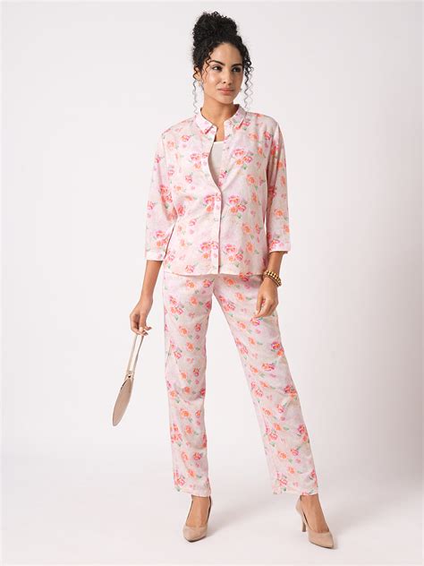 Buy Women Soft Pink Relax Straight Fit Pant | Kraus Jeans