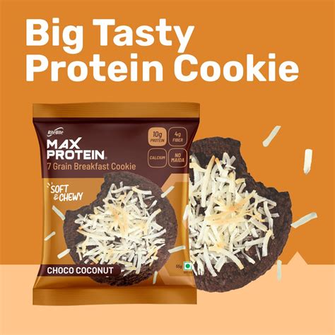 100% Vegetarian Healthy Choco Coconut Cookies | RiteBite Max Protein