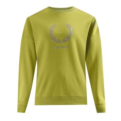 Buy Fred Perry Women Yellow Glitter Print Sweatshirt for Women Online ...