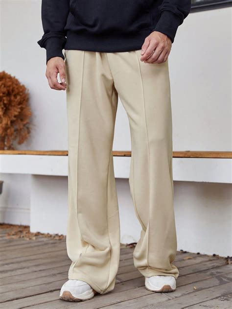 Men Solid Wide Leg Sweatpants in 2024 | Wide leg sweatpants, Mens ...