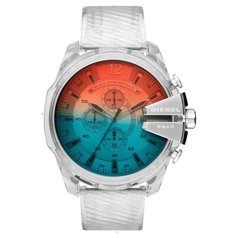 Diesel Mega Chief Analog Silver Dial Men's Watch-DZ4515 : Amazon.in ...