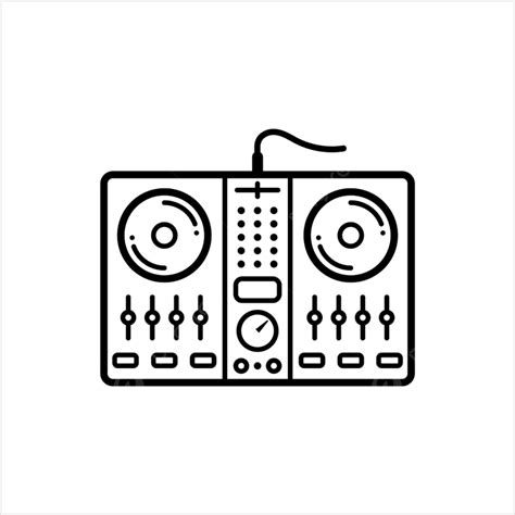 Disc Jockey Vector Design Images, Dj Mixer Icon Disc Jockeys, Sound ...