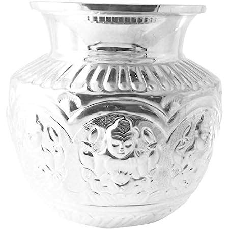 Buy Nakshi Om Swastik Chambu Pure Silver Kalash Lota for Pooja Online ...