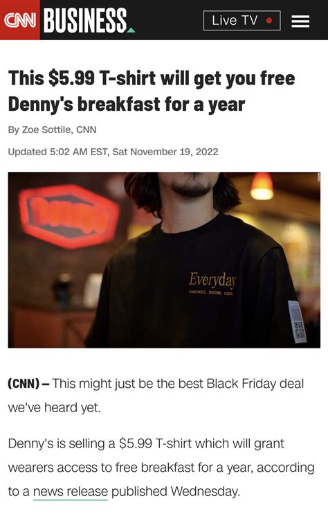 Denny's has ushered in the era of the wearable coupon : r ...