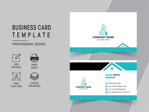 Free Real Estate Business Card Template 的图像结果