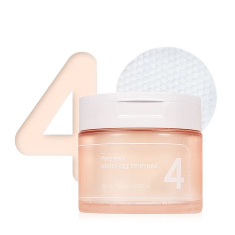 numbuzin No.4 Pore Zero Peeled Egg Toner Pad | Gentle Exfoliator, PHA ...