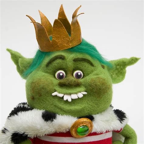 King Gristle Jr.,cartoon Character,trolls,felting Toy, Interior Doll ...