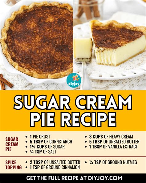 Easy Sugar Cream Pie Recipe - DIY Joy