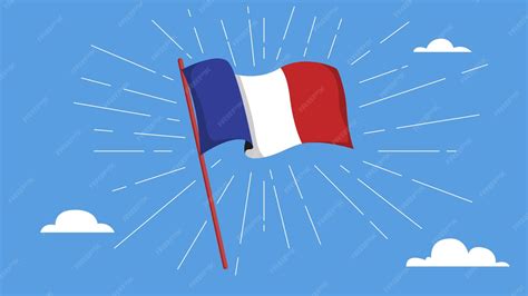 Bandera de francia ilustración de vectores dibujados a mano | Vector ...