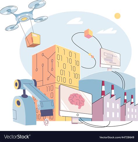 Manufacturing Process Vector Image 的图像结果