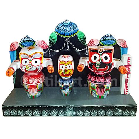 Online Lord Jagannath Balabhadra Subhadra Neem Wooden Idol-ritikart