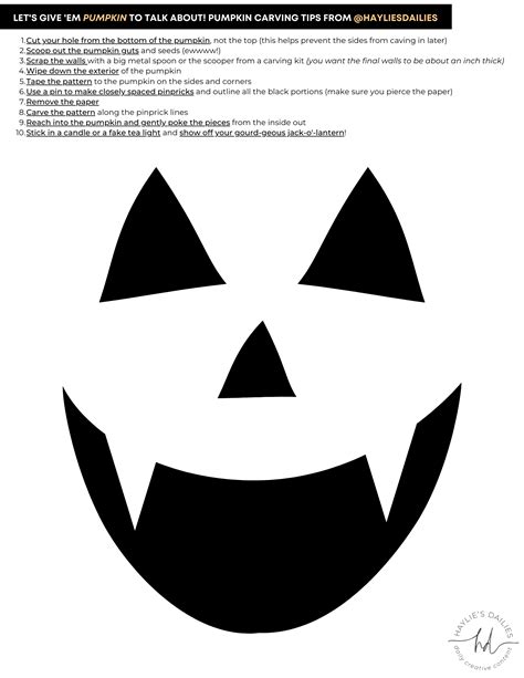 Pumpkin Face Printable Template | Printable Templates