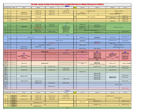 1st Semester Time Table: August to November 2025 (Version 7) - Studocu