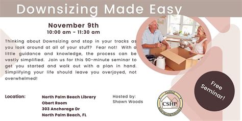 Downsizing Made Easy, North Palm Beach Library, Anchorage Drive, North ...