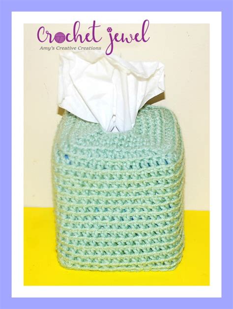 Crochet Tissue Box Cover Tutorial 的图像结果