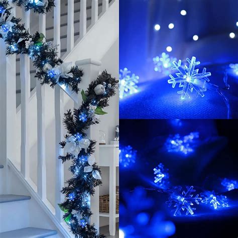 Image result for Snowflake String Lights Plug In