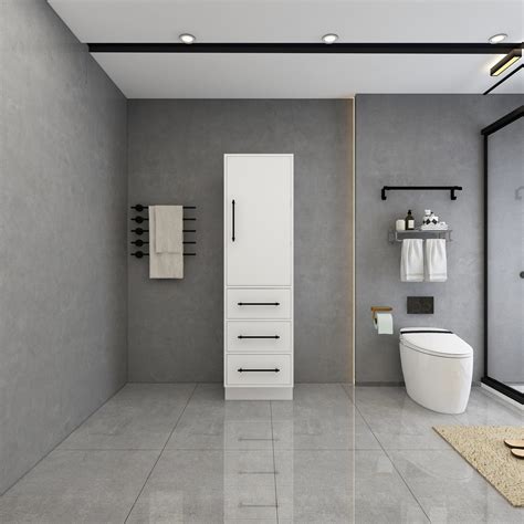 Victoria Freestanding Linen Cabinet | Red Oak, Oak, Yellow Oak, Matte ...