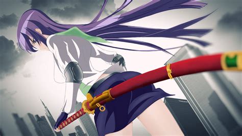 Download Highschool Of The Dead Sanguine Saeko Wallpaper | Wallpapers.com