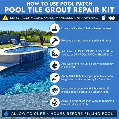Swimming Pool Tile Grout Repair Kit | DIY Pool Tile Repair Products